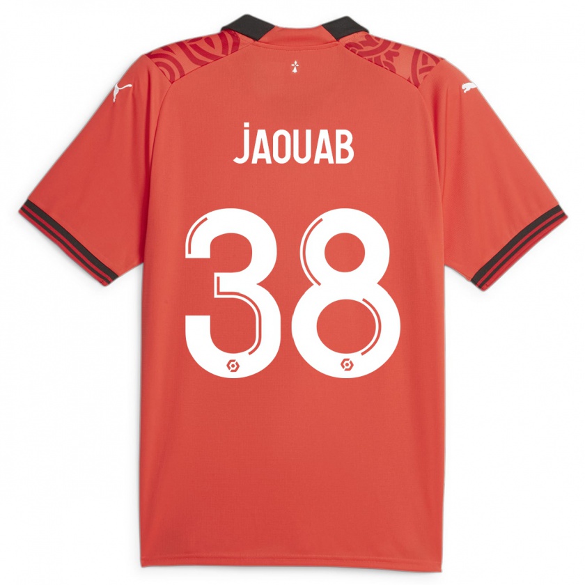 Kandiny Homme Maillot Mohamed Jaouab #38 Rouge Tenues Domicile 2023/24 T-Shirt