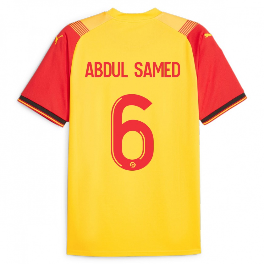 Kandiny Homme Maillot Salis Abdul Samed #6 Jaune Tenues Domicile 2023/24 T-Shirt