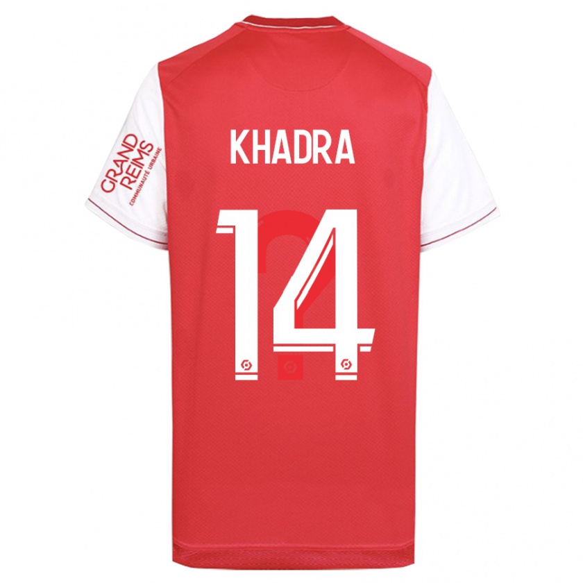 Kandiny Homme Maillot Reda Khadra #14 Rouge Tenues Domicile 2023/24 T-Shirt