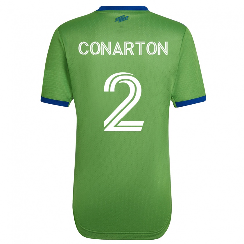 Kandiny Homme Maillot Alyssa Conarton #2 Vert Tenues Domicile 2023/24 T-Shirt