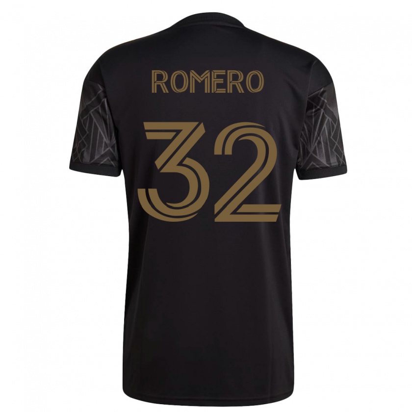 Kandiny Homme Maillot Abraham Romero #32 Noir Tenues Domicile 2023/24 T-Shirt