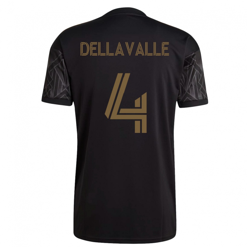 Kandiny Homme Maillot Lorenzo Dellavalle #4 Noir Tenues Domicile 2023/24 T-Shirt