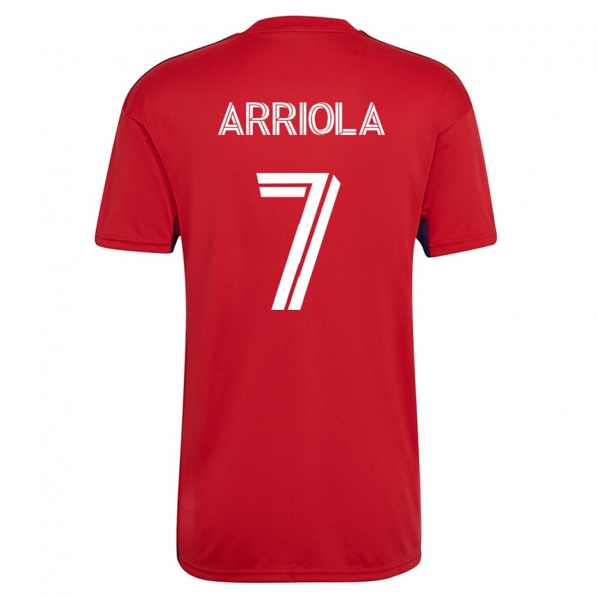 Kandiny Homme Maillot Paul Arriola #7 Rouge Tenues Domicile 2023/24 T-Shirt