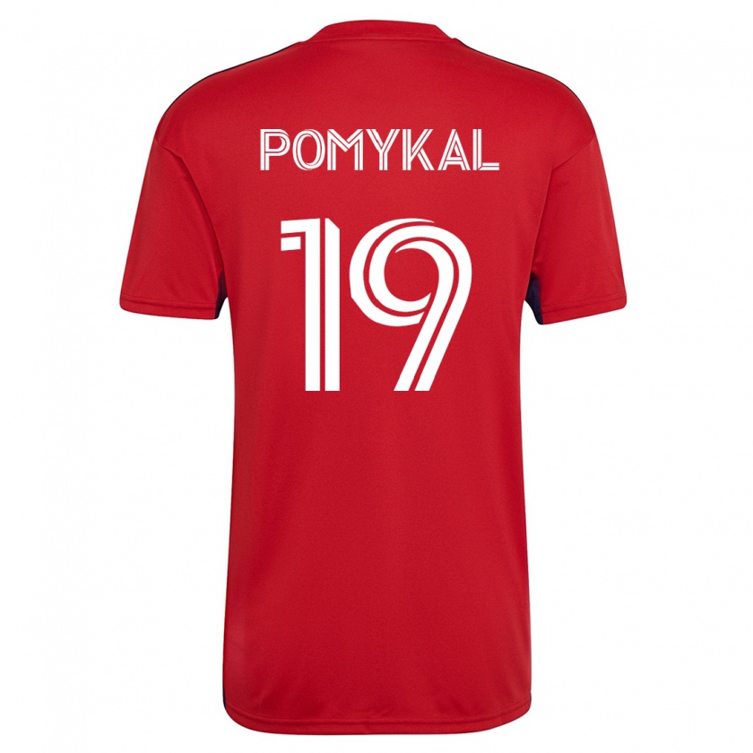 Kandiny Homme Maillot Paxton Pomykal #19 Rouge Tenues Domicile 2023/24 T-Shirt