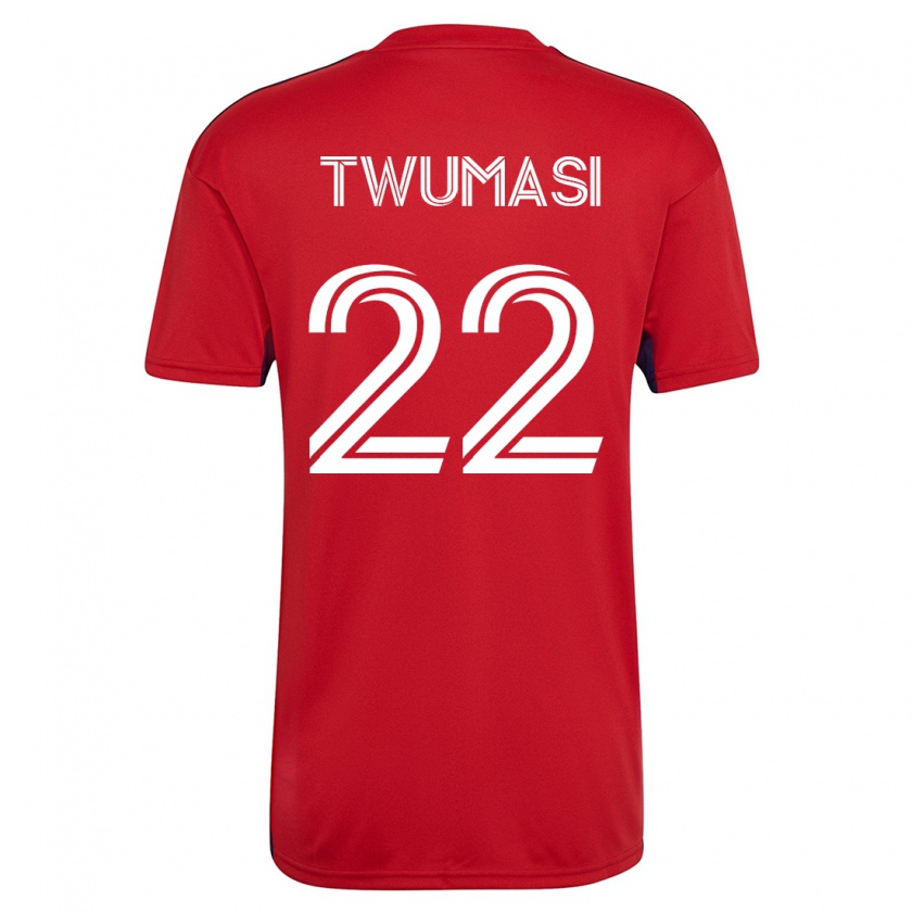 Kandiny Homme Maillot Ema Twumasi #22 Rouge Tenues Domicile 2023/24 T-Shirt
