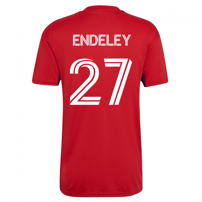 Kandiny Homme Maillot Herbert Endeley #27 Rouge Tenues Domicile 2023/24 T-Shirt