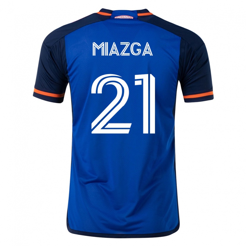 Kandiny Homme Maillot Matt Miazga #21 Bleu Tenues Domicile 2023/24 T-Shirt