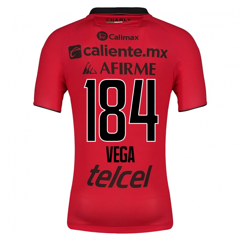 Kandiny Homme Maillot Daniel Vega #184 Rouge Tenues Domicile 2023/24 T-Shirt