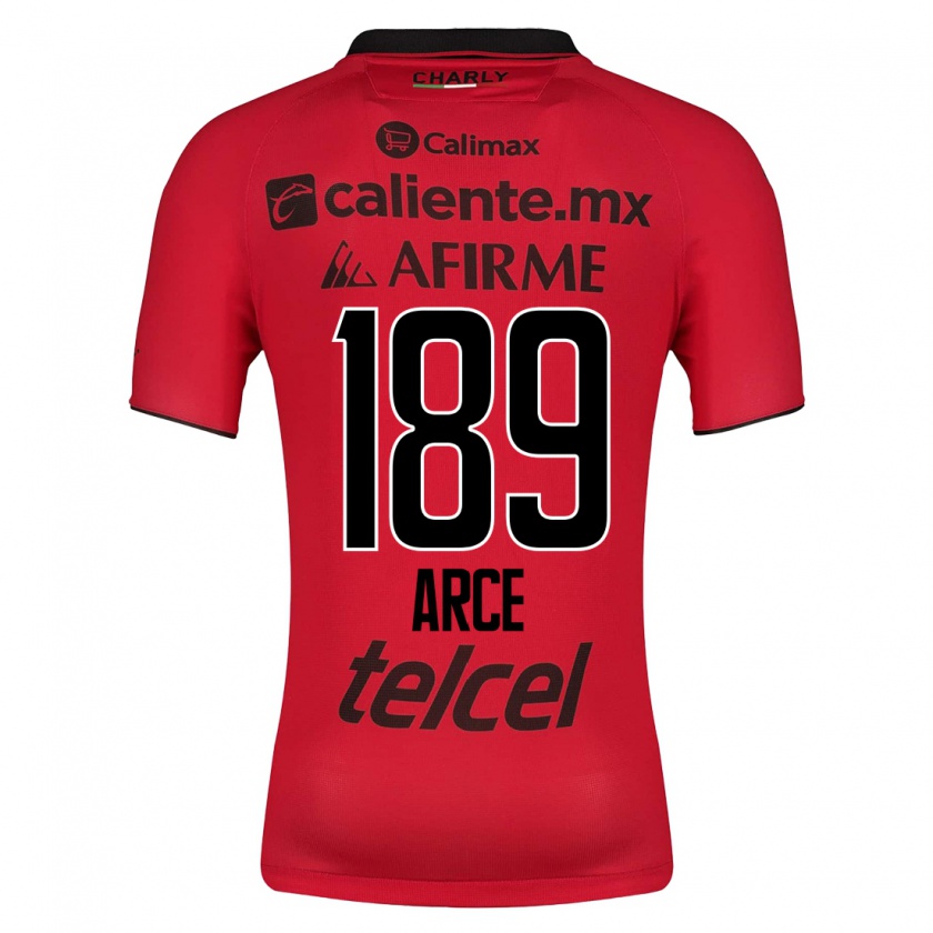 Kandiny Homme Maillot Diego Arce #189 Rouge Tenues Domicile 2023/24 T-Shirt