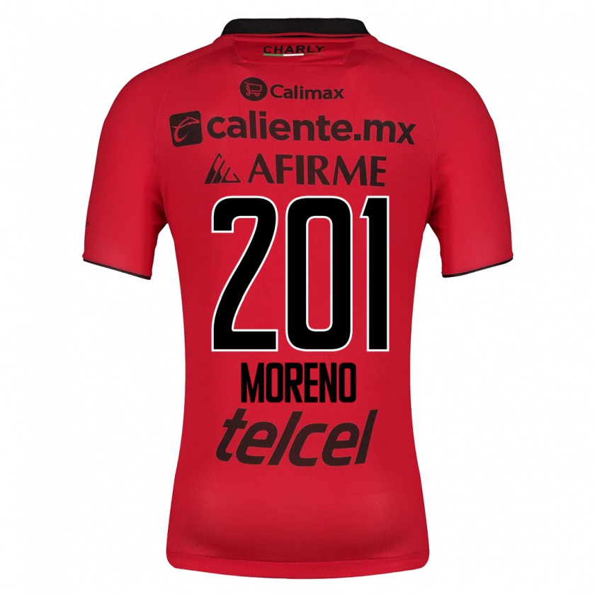 Kandiny Homme Maillot Jesús Moreno #201 Rouge Tenues Domicile 2023/24 T-Shirt