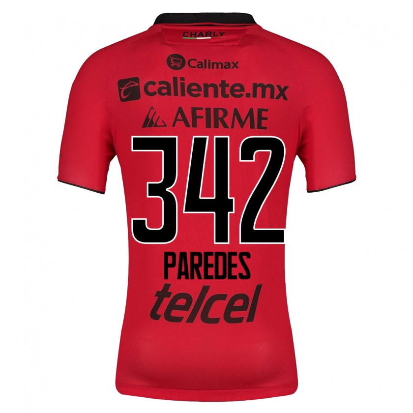 Kandiny Homme Maillot Santiago Paredes #342 Rouge Tenues Domicile 2023/24 T-Shirt