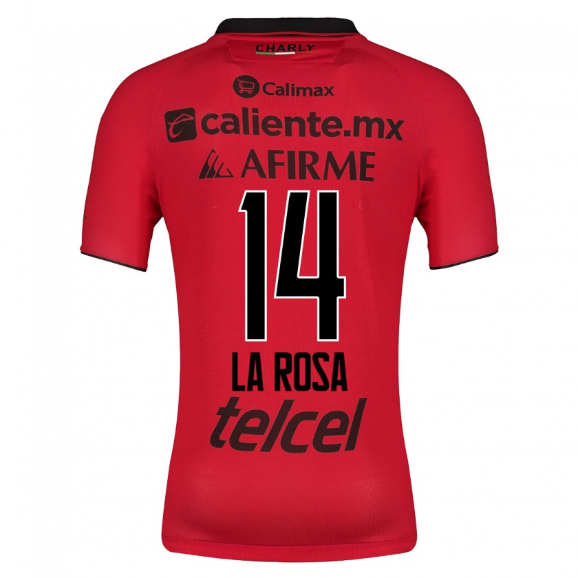 Kandiny Homme Maillot Joselyn De La Rosa #14 Rouge Tenues Domicile 2023/24 T-Shirt