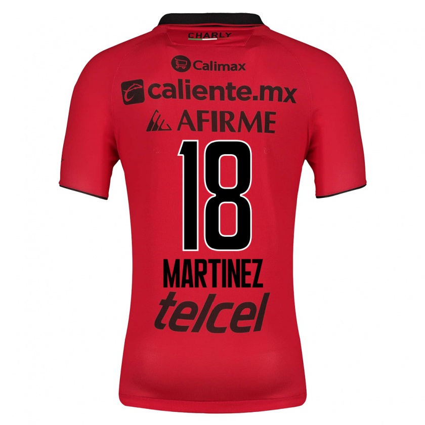 Kandiny Homme Maillot Natividad Martínez #18 Rouge Tenues Domicile 2023/24 T-Shirt