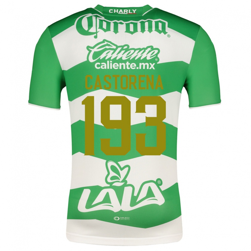 Kandiny Homme Maillot Damián Castorena #193 Vert Tenues Domicile 2023/24 T-Shirt