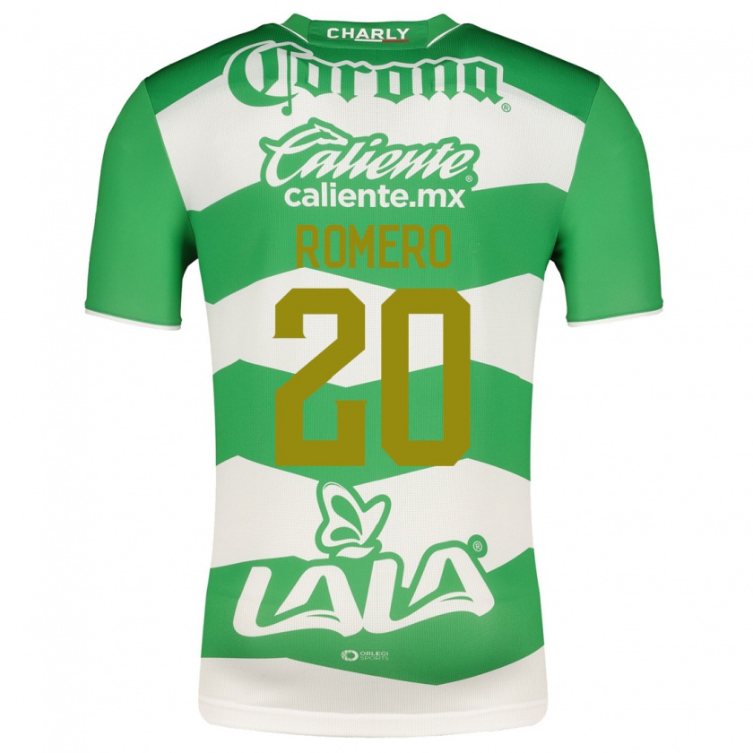 Kandiny Homme Maillot Lia Romero #20 Vert Tenues Domicile 2023/24 T-Shirt