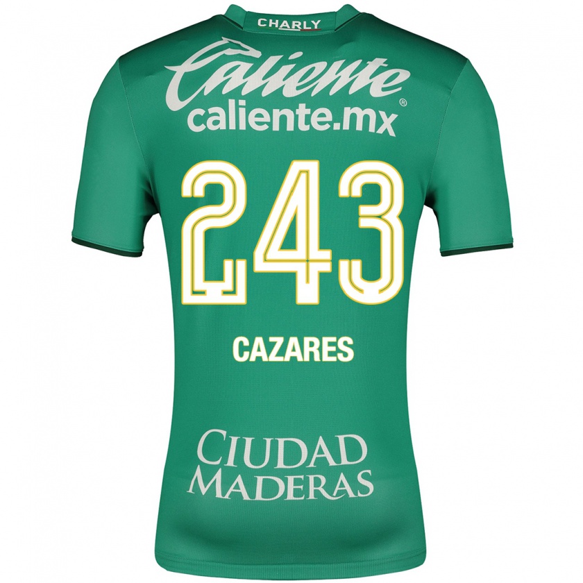 Kandiny Homme Maillot Juan Cázares #243 Vert Tenues Domicile 2023/24 T-Shirt