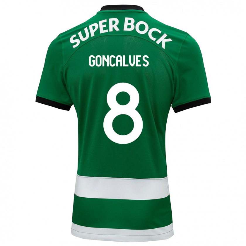 Kandiny Homme Maillot Pedro Gonçalves #8 Vert Tenues Domicile 2023/24 T-Shirt
