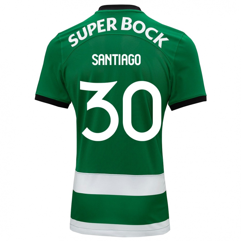 Kandiny Homme Maillot Carolina Santiago #30 Vert Tenues Domicile 2023/24 T-Shirt
