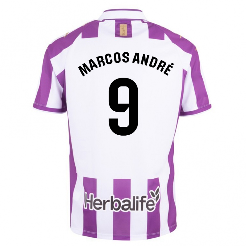Kandiny Homme Maillot Marcos André #9 Violet Tenues Domicile 2023/24 T-Shirt