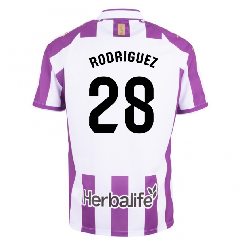 Kandiny Homme Maillot Yago Rodríguez #28 Violet Tenues Domicile 2023/24 T-Shirt