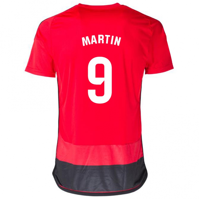 Kandiny Homme Maillot Carlos Martín #9 Rouge Noir Tenues Domicile 2023/24 T-Shirt