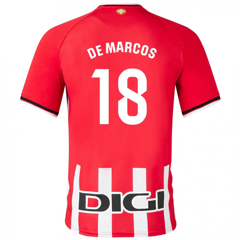 Kandiny Homme Maillot Óscar De Marcos #18 Rouge Tenues Domicile 2023/24 T-Shirt