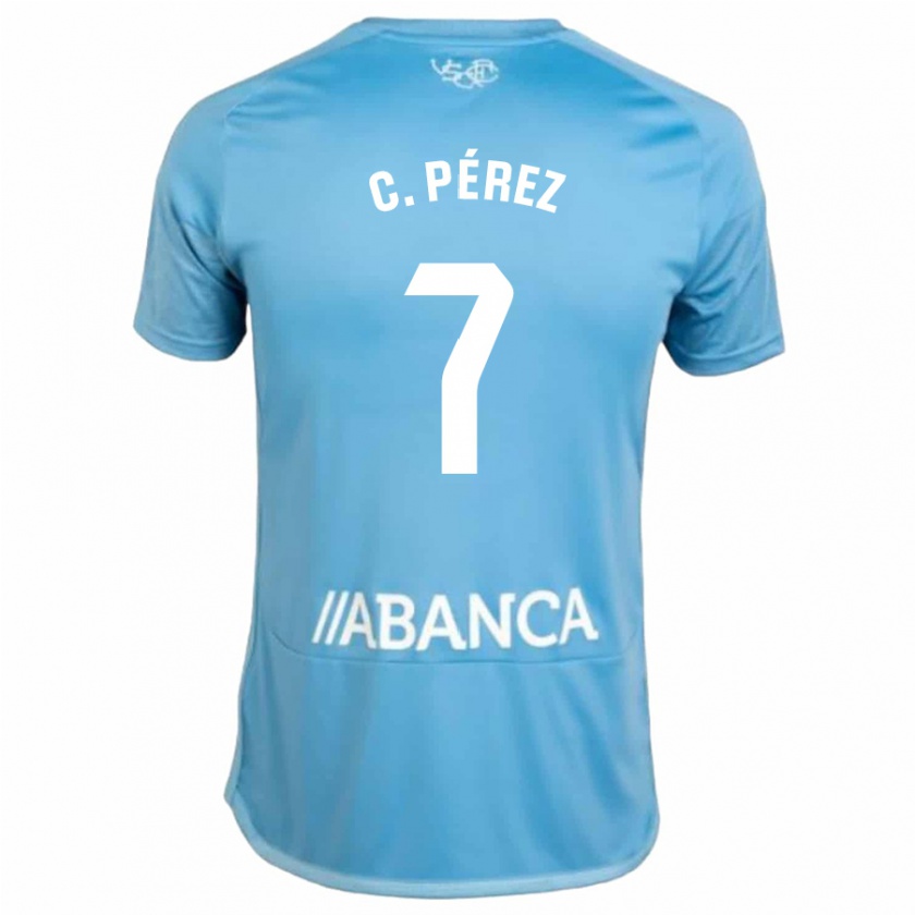 Kandiny Homme Maillot Carles Pérez #7 Bleu Tenues Domicile 2023/24 T-Shirt