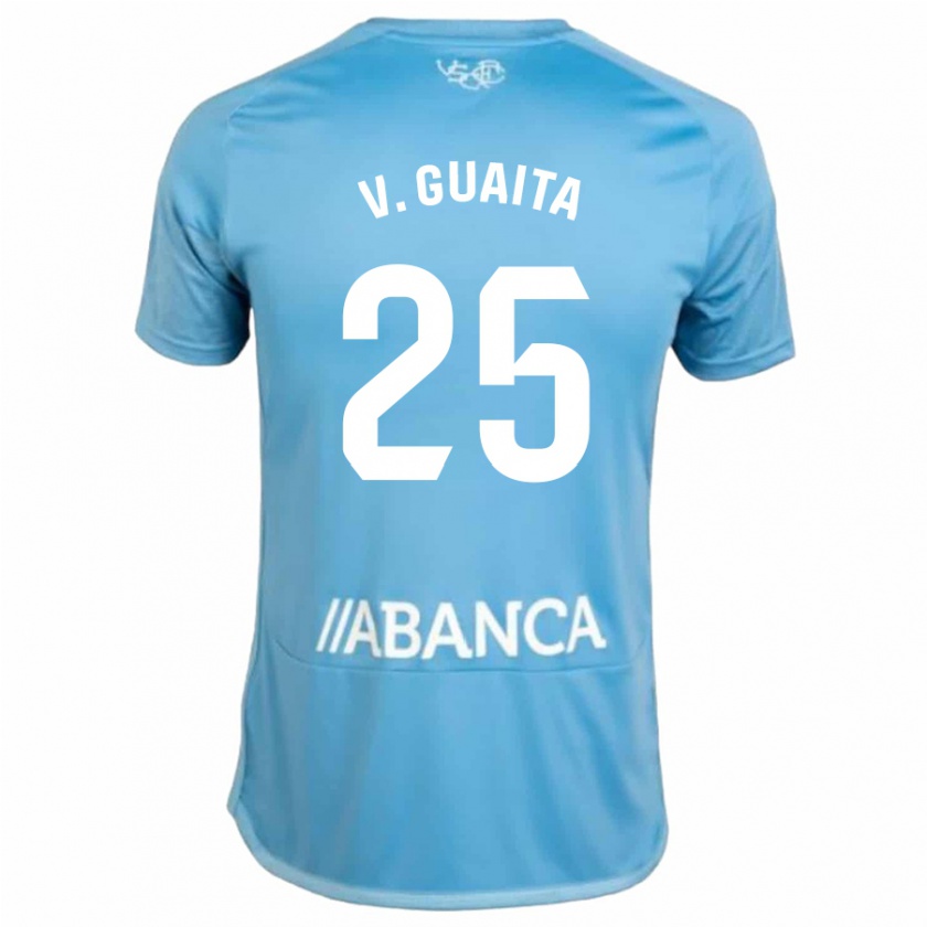 Kandiny Homme Maillot Vicente Guaita #25 Bleu Tenues Domicile 2023/24 T-Shirt