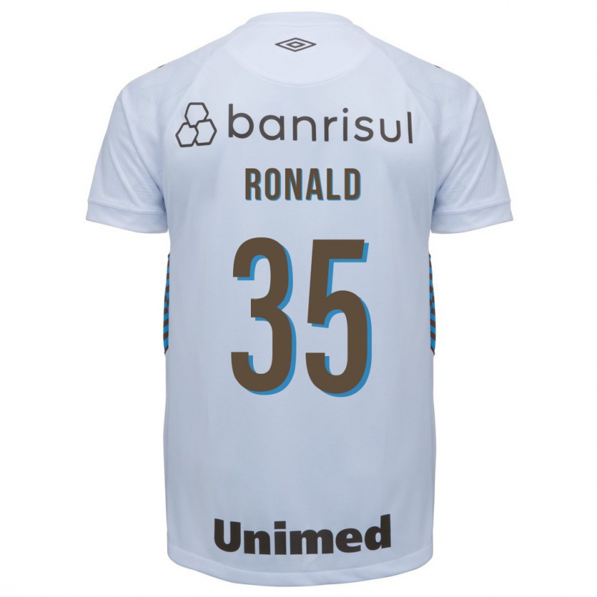Kandiny Homme Maillot Ronald #35 Blanc Tenues Extérieur 2023/24 T-Shirt