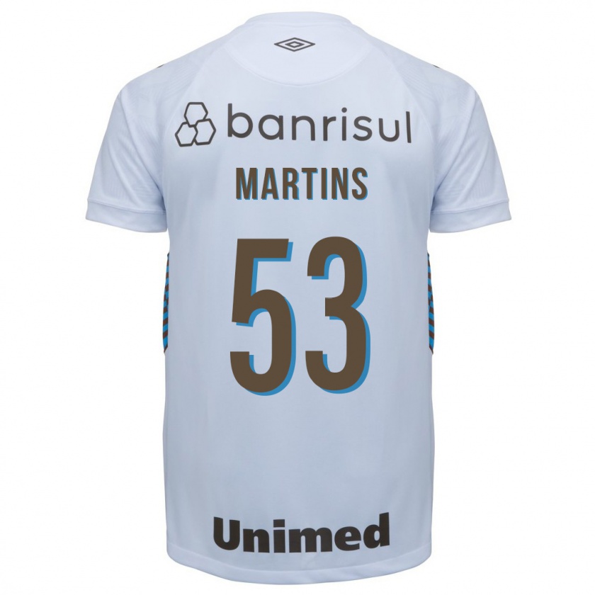 Kandiny Homme Maillot Gustavo Martins #53 Blanc Tenues Extérieur 2023/24 T-Shirt