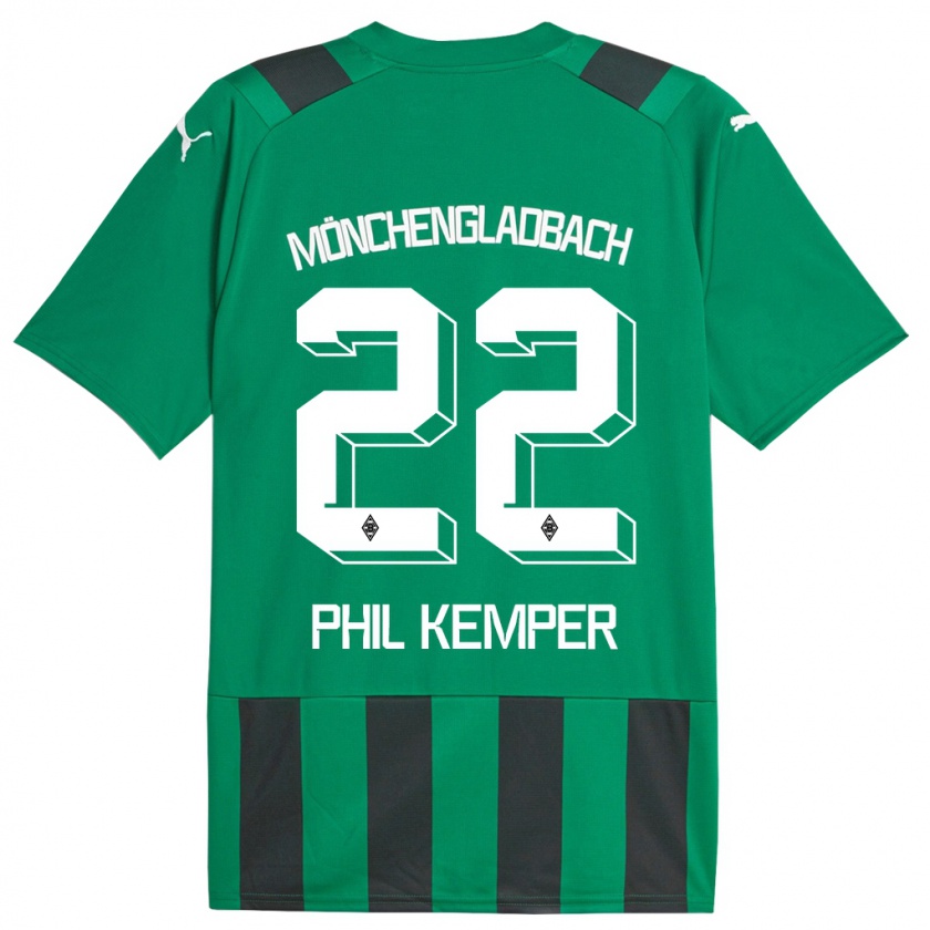 Kandiny Homme Maillot Phil Kemper #22 Vert Noir Tenues Extérieur 2023/24 T-Shirt