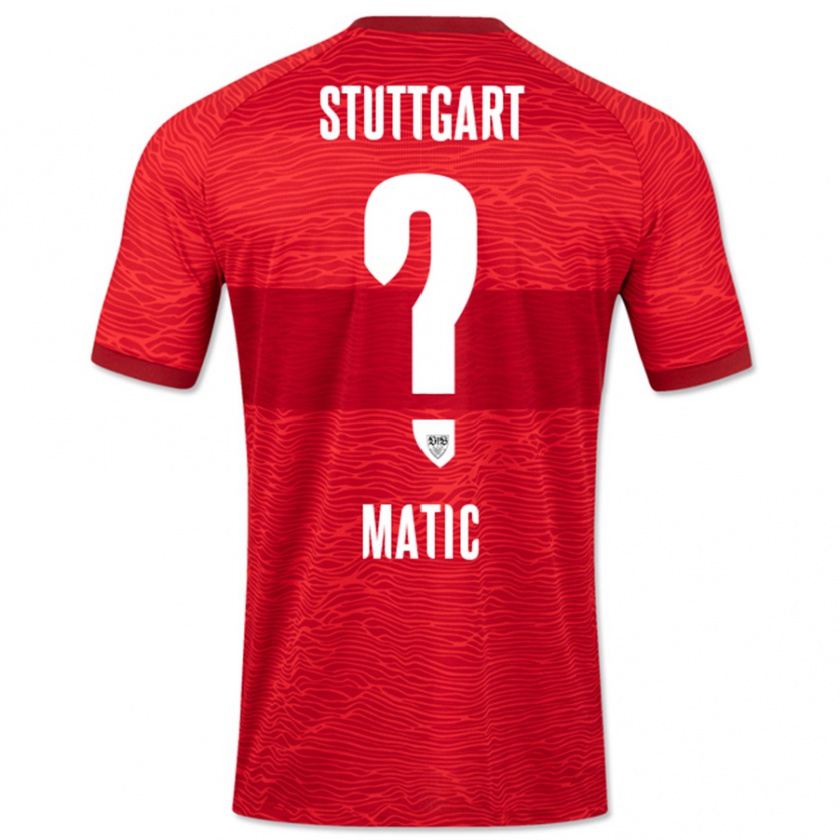 Kandiny Homme Maillot Nikolas Matic #0 Rouge Tenues Extérieur 2023/24 T-Shirt