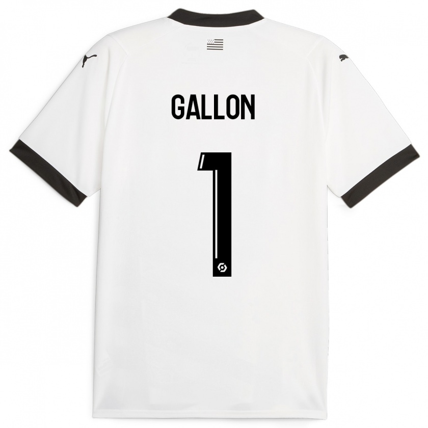 Kandiny Homme Maillot Gauthier Gallon #1 Blanc Tenues Extérieur 2023/24 T-Shirt