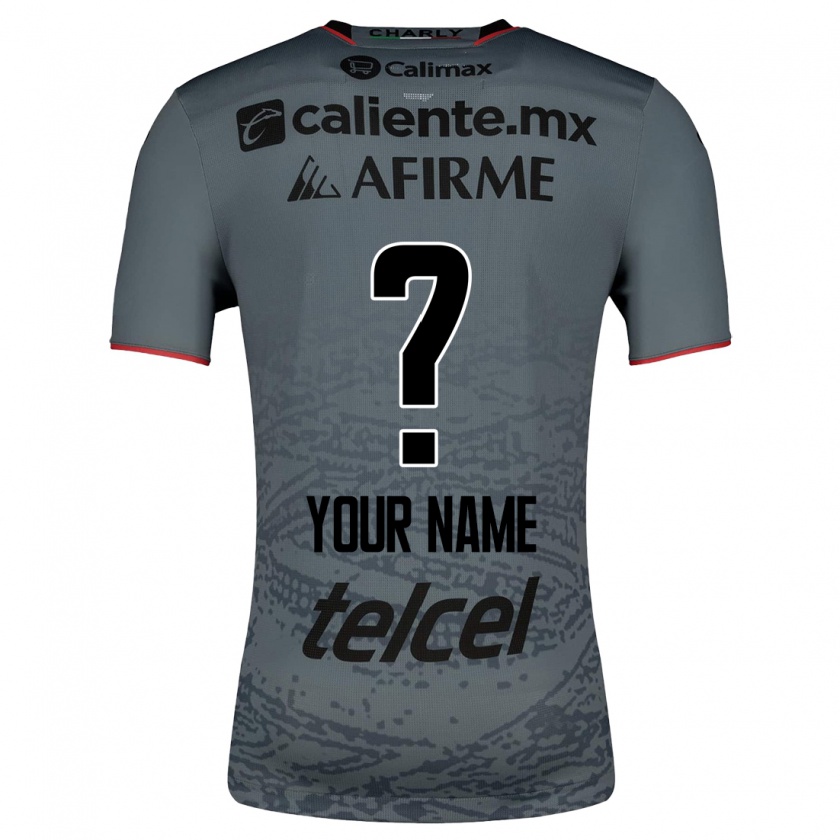 Kandiny Homme Maillot Votre Nom #0 Gris Tenues Extérieur 2023/24 T-Shirt