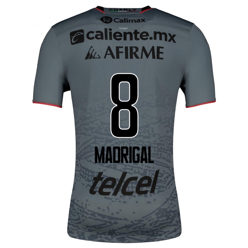 Kandiny Homme Maillot Fernando Madrigal #8 Gris Tenues Extérieur 2023/24 T-Shirt
