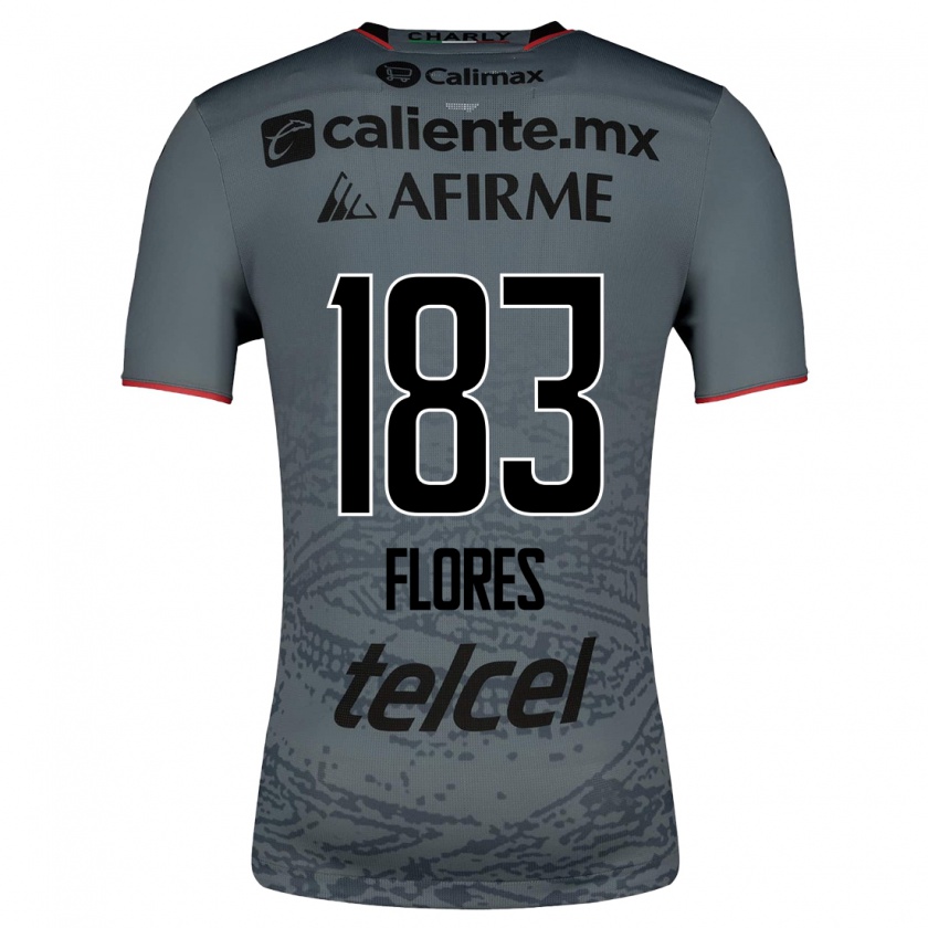 Kandiny Homme Maillot Abraham Flores #183 Gris Tenues Extérieur 2023/24 T-Shirt