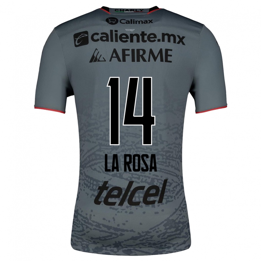 Kandiny Homme Maillot Joselyn De La Rosa #14 Gris Tenues Extérieur 2023/24 T-Shirt
