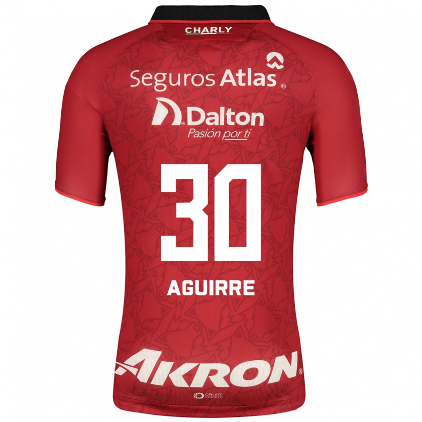 Kandiny Homme Maillot Eduardo Aguirre #30 Rouge Tenues Extérieur 2023/24 T-Shirt
