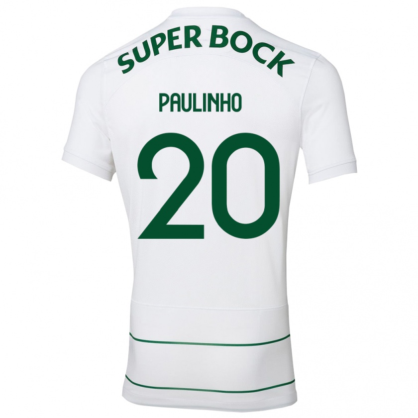 Kandiny Homme Maillot Paulinho #20 Blanc Tenues Extérieur 2023/24 T-Shirt