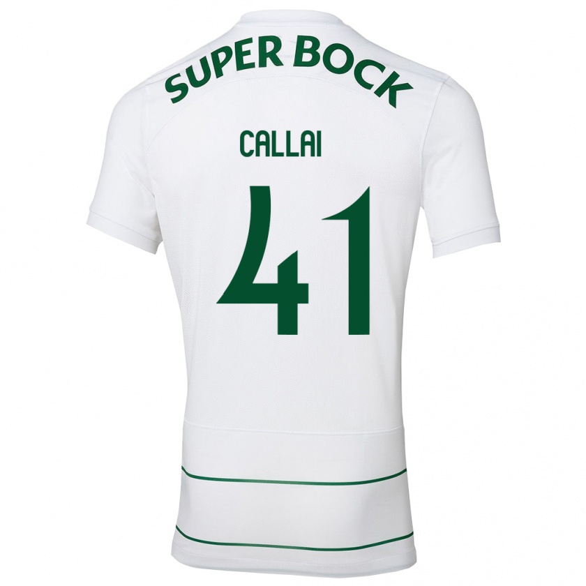Kandiny Homme Maillot Diego Callai #41 Blanc Tenues Extérieur 2023/24 T-Shirt