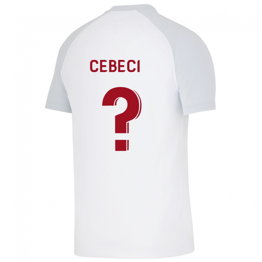 Kandiny Homme Maillot Taha Recep Cebeci #0 Blanc Tenues Extérieur 2023/24 T-Shirt