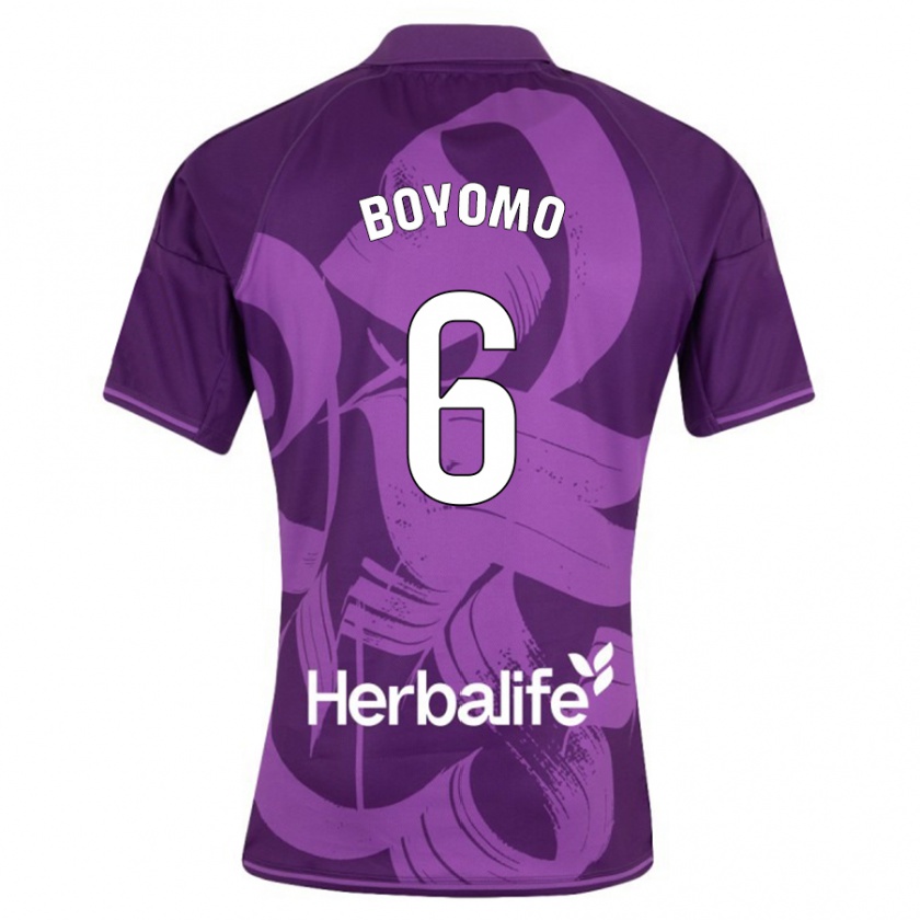 Kandiny Homme Maillot Enzo Boyomo #6 Violet Tenues Extérieur 2023/24 T-Shirt