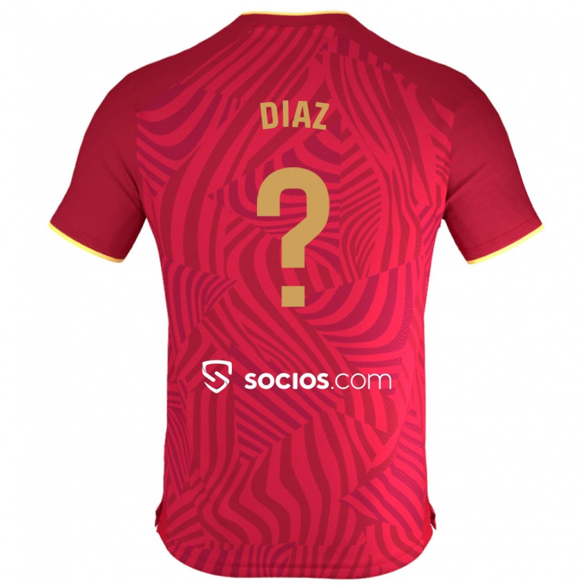 Kandiny Homme Maillot Álvaro Díaz #0 Rouge Tenues Extérieur 2023/24 T-Shirt