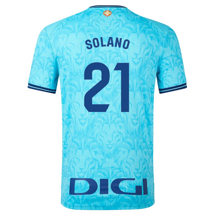 Kandiny Homme Maillot Bibiane Schulze-Solano #21 Bleu Ciel Tenues Extérieur 2023/24 T-Shirt