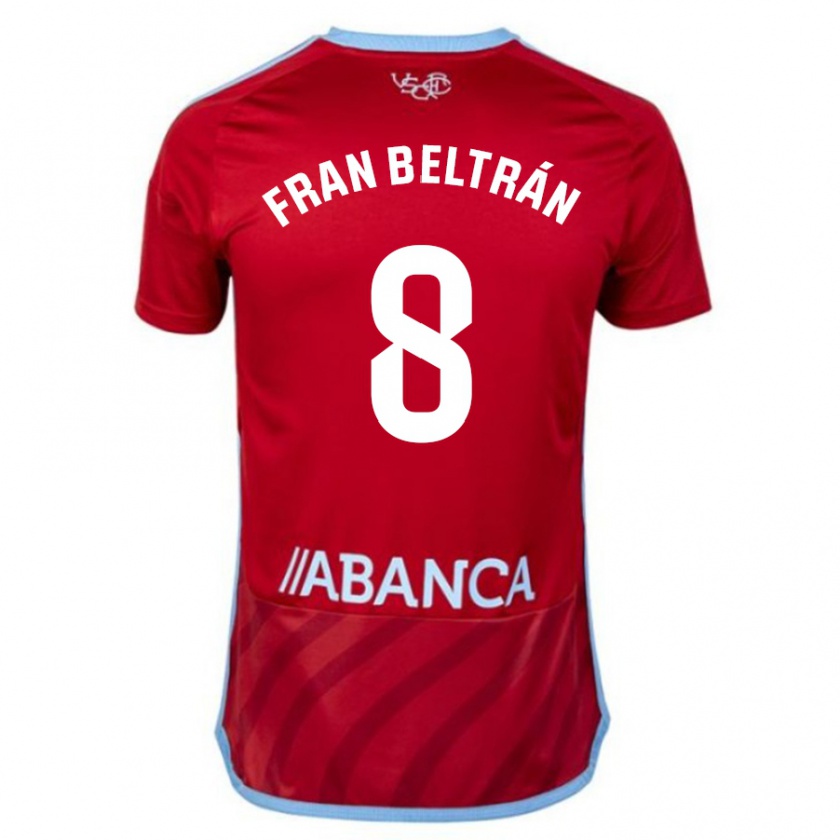 Kandiny Homme Maillot Fran Beltrán #8 Rouge Tenues Extérieur 2023/24 T-Shirt