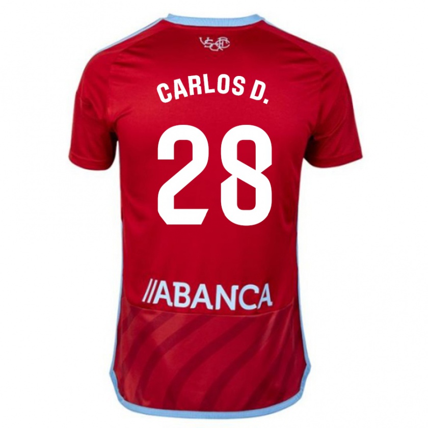 Kandiny Homme Maillot Carlos Domínguez #28 Rouge Tenues Extérieur 2023/24 T-Shirt