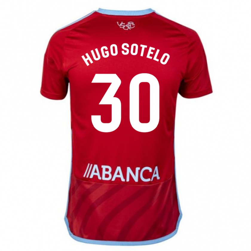 Kandiny Homme Maillot Hugo Sotelo #30 Rouge Tenues Extérieur 2023/24 T-Shirt