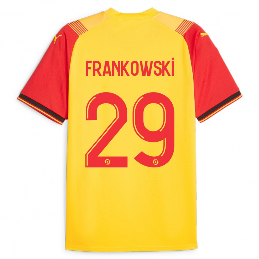 Kandiny Femme Maillot Przemyslaw Frankowski #29 Jaune Tenues Domicile 2023/24 T-Shirt