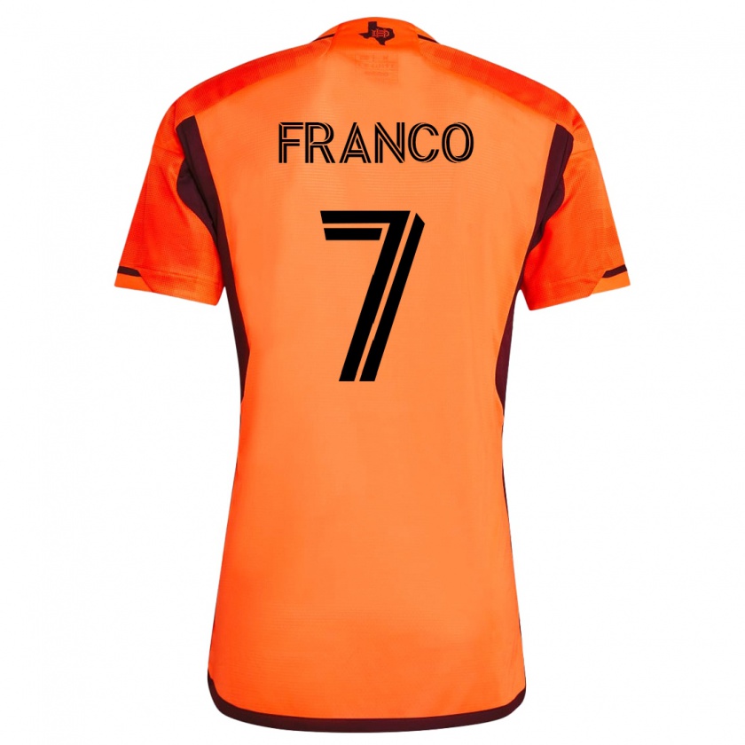 Kandiny Femme Maillot Iván Franco #7 Orange Tenues Domicile 2023/24 T-Shirt