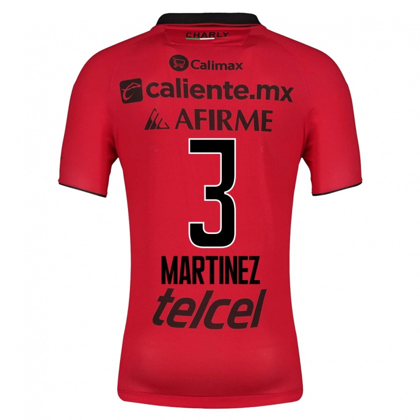 Kandiny Femme Maillot Nathaly Martínez #3 Rouge Tenues Domicile 2023/24 T-Shirt